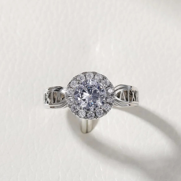 💥14K WHITE GOLD DAINTY 💎DIAMOND FASHION ANILLOS HOLLOW BAND RING, L125 - Picture 10 of 10